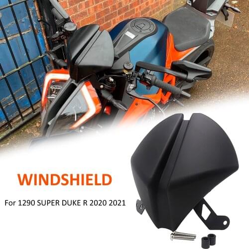 Motorcycle Fly Screen Front Windshield Windscreen Airflow Wind Deflector And Rear Seat Cover For 1290 Super Duke R 2020 2021