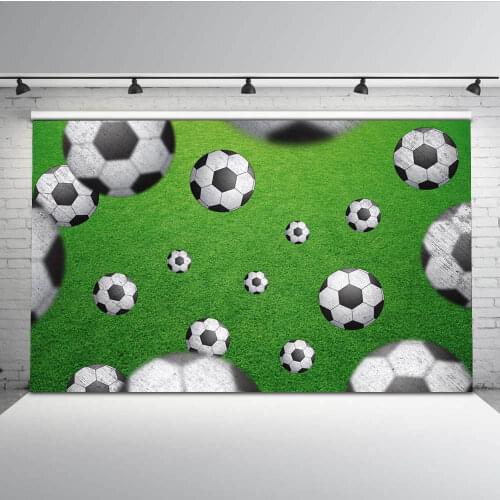 Mehofoto Soccer Field Photography Backdrop Playground Background for Photo Booth Studio Folded Computer Printed 875