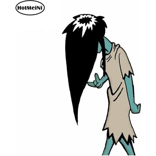 HotMeiNi 13cm x 7.4cm for Ghost Girl Green Long Hair Truck Personality Decal Bumper Window VAN Occlusion Scratch Car Stickers