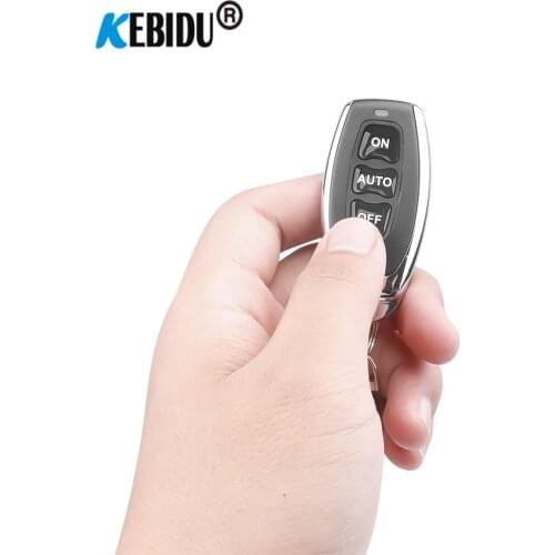 Kebidu 433MHz Wireless Remote Control 3 Key Garage Door Duplicator Learning Code Key Fob Universal Copy Auto Car Alarm System