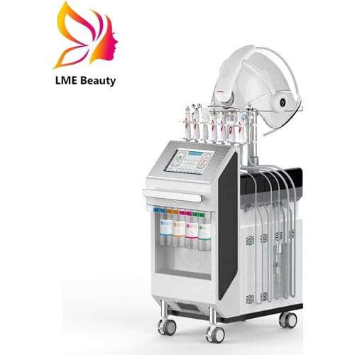 10 in 1 deeply cleansing face water oxygen jet LED mask ultrasonic cold hammer Oxygen spray machine