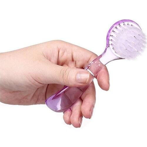 Nail Brush Make Up Plastic Powder Clean Brush Cap Pedicure Manicure Tools Random Color Washing Nail Art Dust Round Head