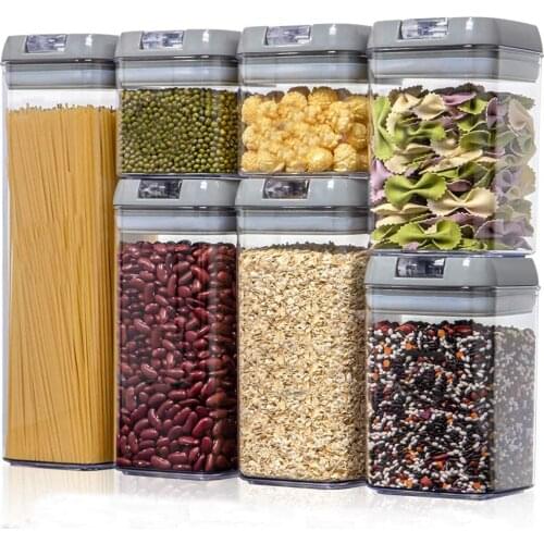 Food Storage Containers Sealed Refrigerator Multigrain Tank Cereal Spice Flour Pasta Spaghetti Kitchen Pantry Organization jar