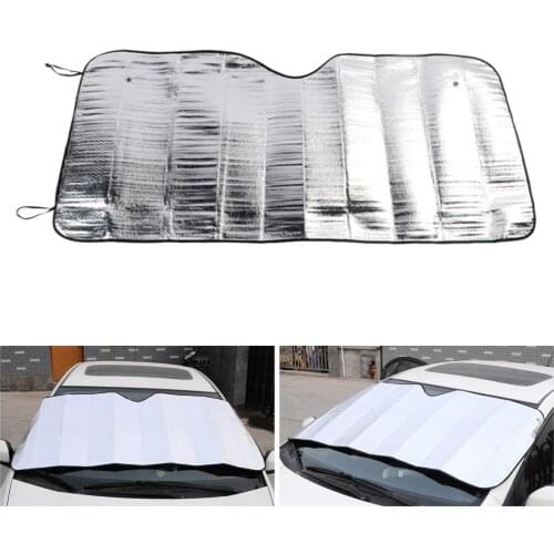 1Pc 130x60cm Foldable Car Windshield Visor Cover Front Rear Block Window Sun Shade Car Front Windscreen Cover Dust Protector