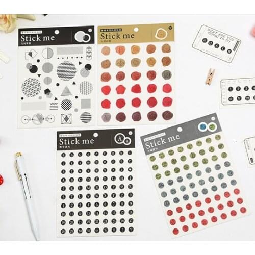Colorful dot decorative sticker(1piece)