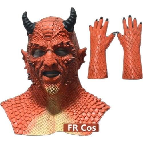 Diablo Mask Halloween Game Boss King Of Lies Belial Berry Air Demon Mask Headgear Gloves Accessory
