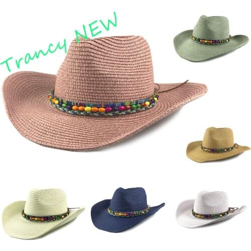 Men`s hat Straw fedoras cowboy hats for women and men beach hat summer outdoor cap cowboy cap sertissage shell hats Crimping hat