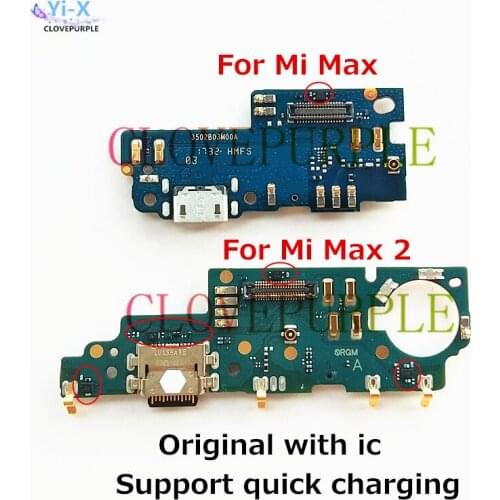 Original USB Charging Board For Xiaomi Mi Max / Max 2 Charger Port Dock Connector Replacement Spare Parts