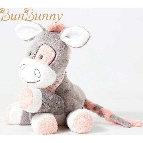 Cartoon Donkey Plush Lovely Baby Sleeping Mate stuffed animal Toys Baby Shower Birthday Gift Standing Donkey Doll