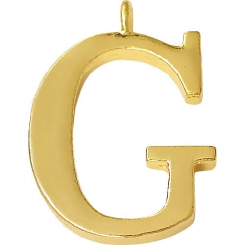Pop Gold English Words G Glamour Alphabet Uppercase A-Z Pendants for Boys Girls Hip Hop Jewelry Making
