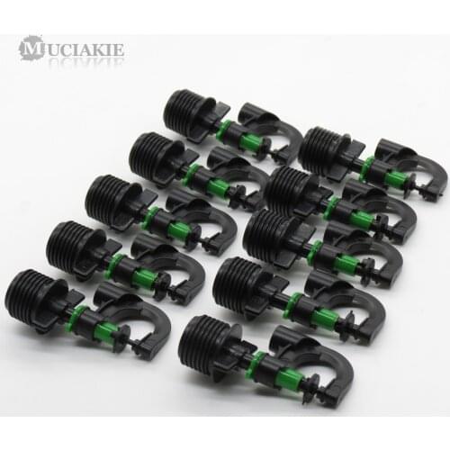 MUCIAKIE 10PCS G-typed 360 Degrees Rotating Micro Garden Sprinkler 1/2'' (20mm) Male Thread Connector Lawn Garden Irrigation