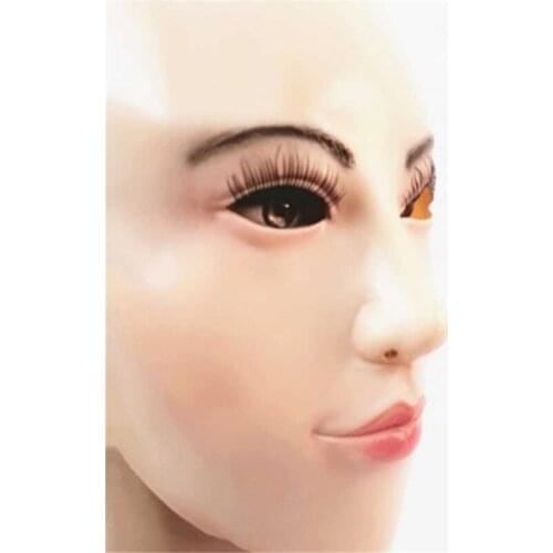 Realistic Sexy Female Mask For Party Cosplay Female Masquerade Party Ball Mask Sexy Girl Crossdress Mask Costume Cosplay Mask