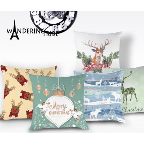 Merry Christmas Door Mat Santa Claus Flannel Outdoor Pillow Case Bed Christmas Decorations for Home Xmas Party Favors New Year