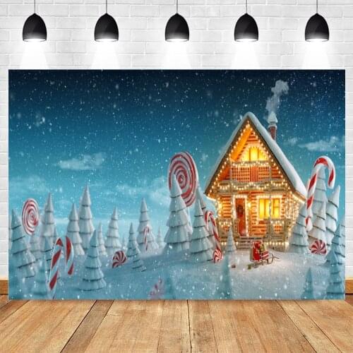 Christmas Backdrop Winter Candy Lollipop Snowflake Baby Photographic Background Photography Photo Studio Photophone Photocall