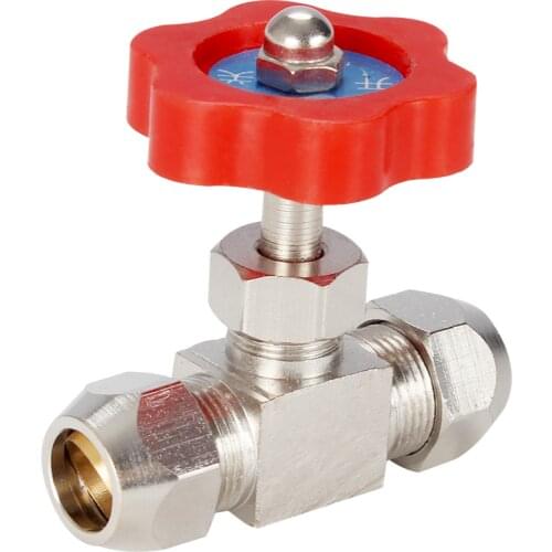 1pcs Ball Balve 6mm 8mm 10mm 12mm Pipe Orange Plastic Handle Metal High Pressure Durable Tube Needle Type Globe Valve