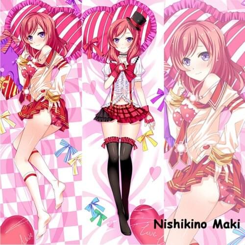 Cute Japanese Anime Pillowcase Love Live Nishikino Maki Kawaii Lovely decorative Hugging Body Pillow Case