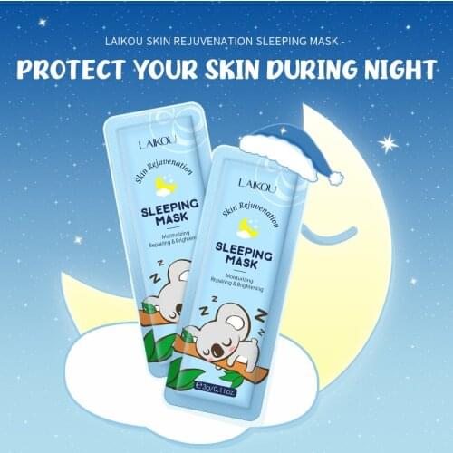 LAIKOU Moisturizing Facial Mask Anti Wrinkle Hydrating Sleeping Night Face Sheet Mmasks Brightening Skin Care Anti Aging TSLM1