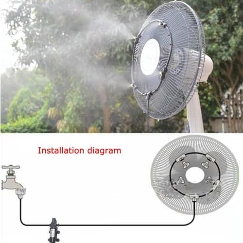 Garden Water Misting Fan Ring Portable Water Mist Fog Sprayer Humidification Cooling Misting System Ring Dia.10''-18''Optional