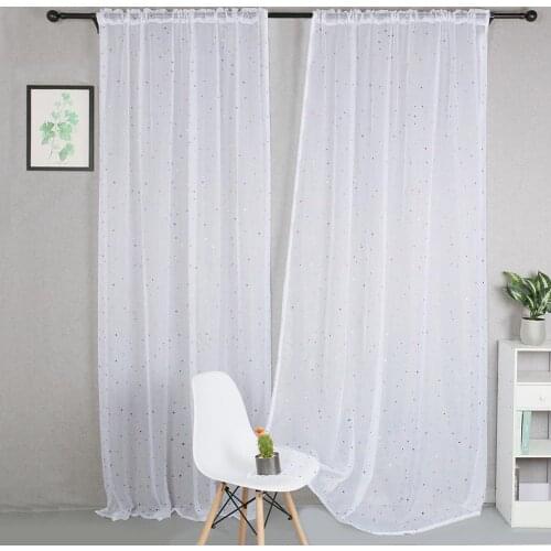 Lovely Star Gauze Window Curtain Sheer Tulle Drape Home Bedroom Balcony Decor