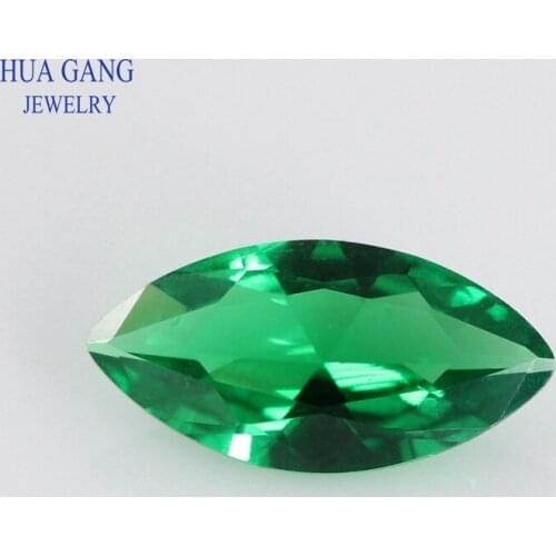 Green Nano Stone Marquise Shape Synthetic Gems For Jewelry Making 1.5x3mm-8x16mm Free Shipping