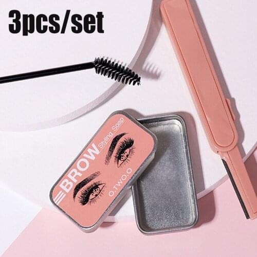 1 Set Eyebrow Soap Brows Shaping Kit Lasting Eyebrow Setting Gel Waterproof Eyebrow Tint Pomade Makeup Soap Brow Sculpt Lift