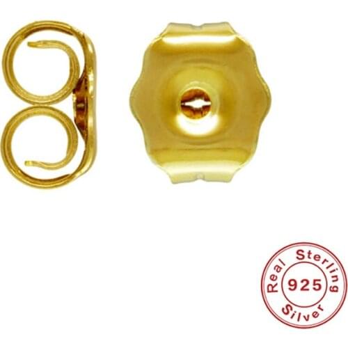 10pcs 20pcs 50Pcs 100pcs Ear Pins Single Hole Post Stopper Earplugs For DIY Jewelry Making Accessories S925 ear plug wholesale