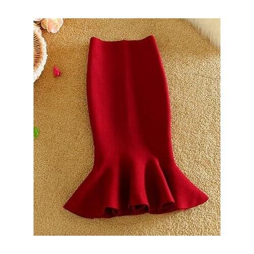 1pcs/lot female Mermaid Skirt Slim Knitting Pencil Skirt Beautiful Ladies Fishtail Skirts 8colors free size