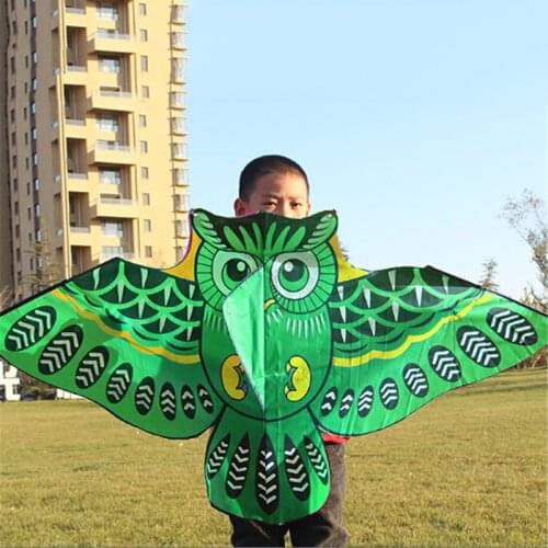 110cm New Arrival Flying Kite Colorful Cartoon Owl With Kite Line Kids Outdoor Toy