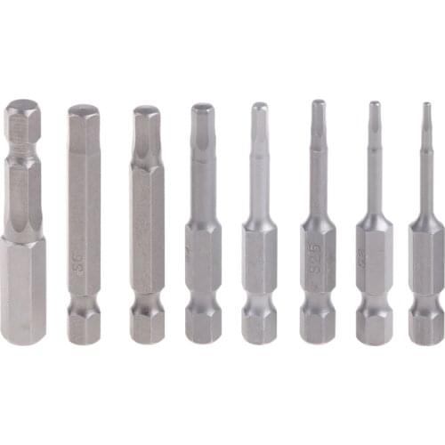 1 Set Hexagonal Shank, Alloy Steel Screwdriver Bit Commonly Used Lengthen Screw Driver Bits Set 8Pc