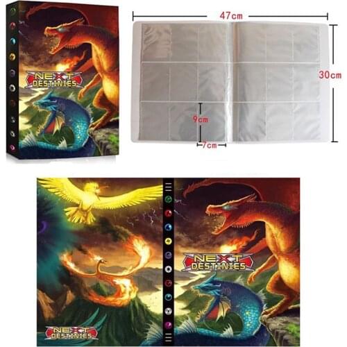 Funny Joy 432pcs Pokémon Characters Card Folder Collection Notebook Game Card Playing Album Pokemone Cards Holder GFor Toy