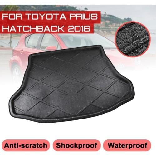 Car Rear Trunk Boot Mat For Toyota Prius Hatchback 2016 Waterproof Floor Mats Carpet Anti Mud Tray Cargo Liner
