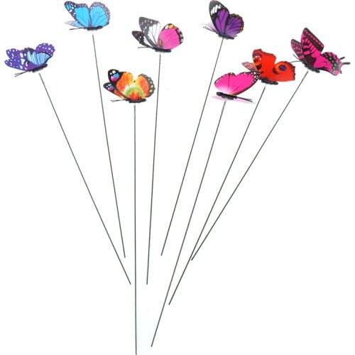 Bunch Of Butterflies Garden Yard Planter Flower Pots Decoration Colorful Whimsical Butterfly Stakes Decoracion Outdoor Decor