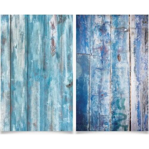 Photo Studio 3D Printing Old Blue Wood Background double sides