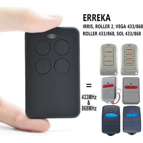 ERREKA IRRIS ROLLER SOL VEGA LUNA RESON SMAT Garage Door Remote Control 433.92MHz 868MHz Rolling Code Fixed Code Duplicator