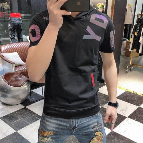 ICCLEK Men's T-shirts With A Hood