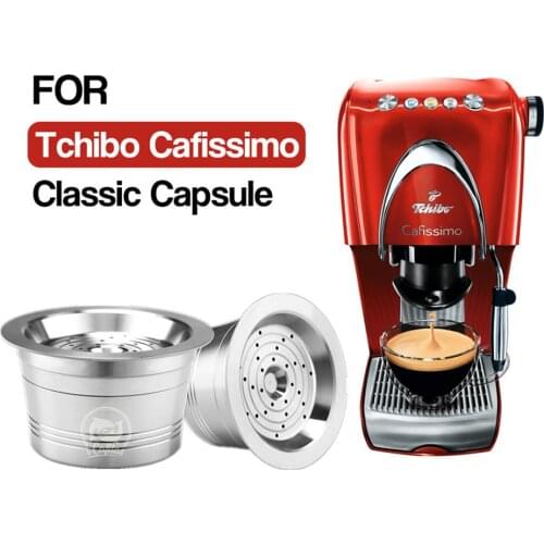 For Tchibo Cafissimo Classic For Caffitaly K-fee Refillable Coffee Capsule Pod Stainless Steel Cafeteira Filters Tamper Spoon
