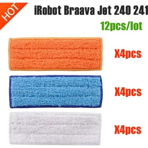Washable Wet Mopping Pads Damp Pads Dry Pad Cloth For iRobot Braava Jet 240 241 Cleaner Robot Spare Parts Rag Replacement kit