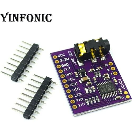 PCM5102A DAC Module pHAT 3.5mm Stereo Jack 24 Bits Digital To Analog Converter PLL Voice Module