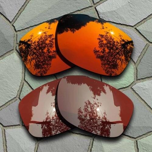 Red Orange&Bronze Brown Sunglasses Polarized Replacement Lenses for Oakley Jupiter Squared