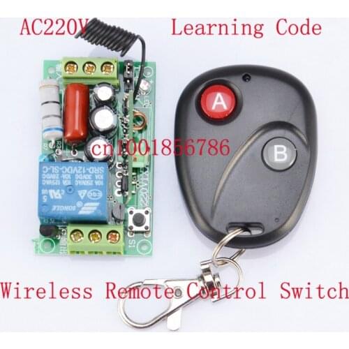 220V 1CH 10A Receiver & Transmitter RF Wireless Remote Switch Momenrary Toggle Latched Adjustable 10PCS/LOT