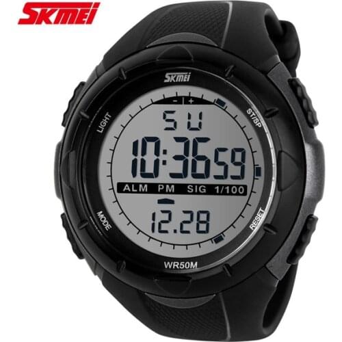 SKMEI 1025 Men Sports Watches Countdown Double Time Watch Alarm Chrono Digital Wristwatches 50M Waterproof Relogio Masculino