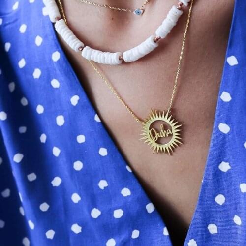SPECIAL DAY GIFT FOR DUHA WRITTEN SILVER NECKLACE