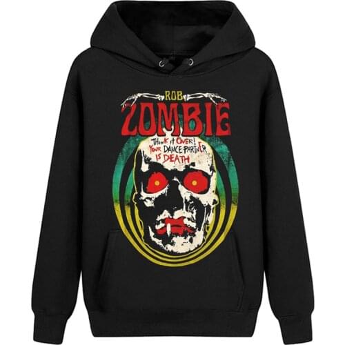 5 designs Pollover Sweatshirt Rocker Rob Zombie Rock Brand men women hoodie Alice Copper heavy Metal sudadera fleece Skull
