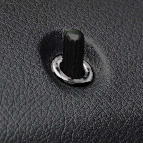 Carbon Fiber Car Door Lifting Ring Cover Trim For Mercedes Benz W204 W212 GLK260 C E Class Auto Interior Accessories