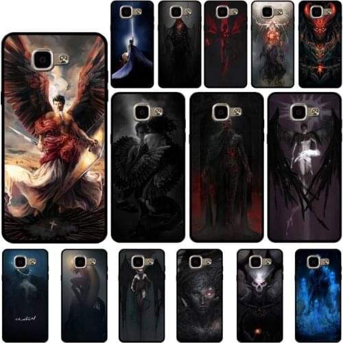 YNDFCNB Angel Devil Ghost Phone Case for Samsung A6 A7 A8 A10 A20 A21 A30 A30s A31 A40 A50 A51 A52 A70 A71