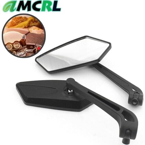 Rearview Mirror Motorcycle 8mm/10mm Black Rotatable HD Vision Clear Rear View Mirrors Side Mirrors Accessories Universial