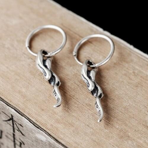 Thorn Dangle Earrings 925 Sterling Silver Vintage Earrings For Women Fashion Punk Jewelry Valentine Gifts