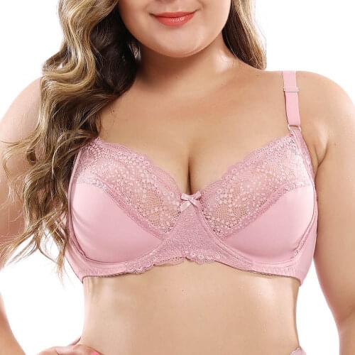 Big Size Women Lace Bra Unlined Ultra-thin Embroidered Sexy Lingerie Bralette Brassiere Tops Plus Size Underwear
