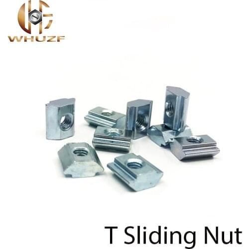 100pcs T Sliding Nut 30-M4 30-M5 30-M6 30-M8 Square Block Nuts for 3030 Series Aluminum Profile Accessories Groove 8