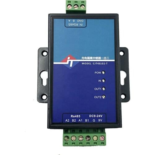 2-channel RS485 Hub Distributor 485hub 1 in 2 out Industrial-Grade Photoelectric Isolation To Strengthen Lightning Protection